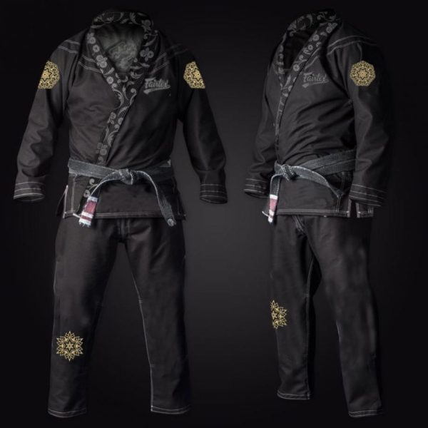 Fairtex BJJ3 Gi Treeburam Jacket graphic on collar Pearl Weave 550g Pant 245g - Image 4