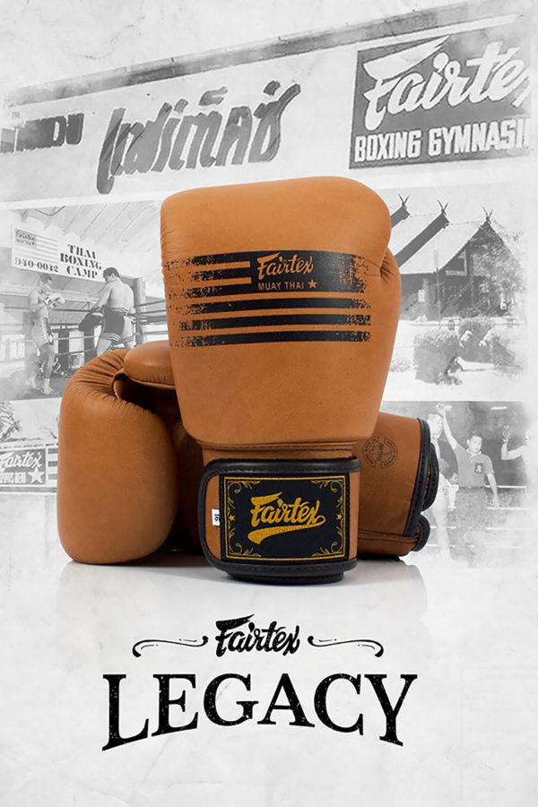 New Retro Classic Fairtex Boxing gloves Legacy Brown Genuine Leather - Image 3