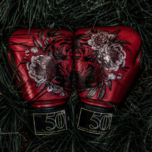 Genuine Fairtex Boxing Gloves Golden Jubilee 50th anniversary (No Box) with Nylon Bag