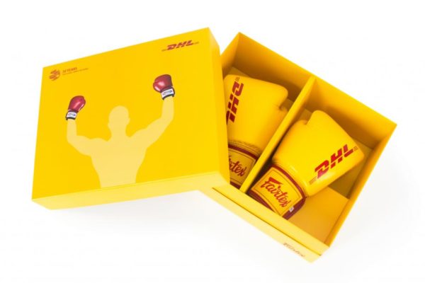 New Fairtex DHL EXPRESS Boxing Gloves Limited Edition 50th Anniversary - Image 3