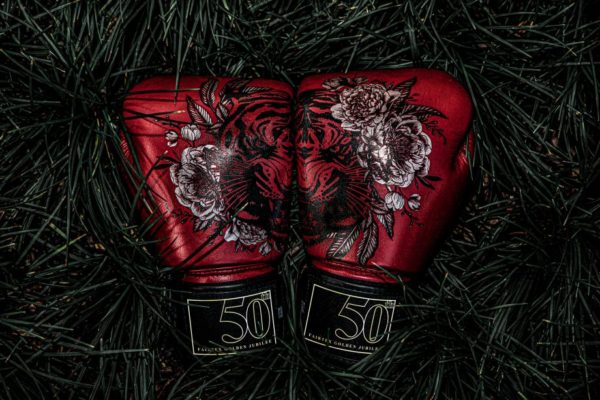 Genuine Fairtex Boxing Gloves Golden Jubilee 50th anniversary (No Box) with Nylon Bag - Image 4