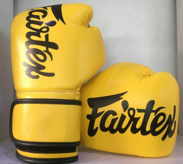 FAIRTEX BRAND NEW MICRO FIBER LIGHT WEIGHT BOXING GLOVES YELLOW