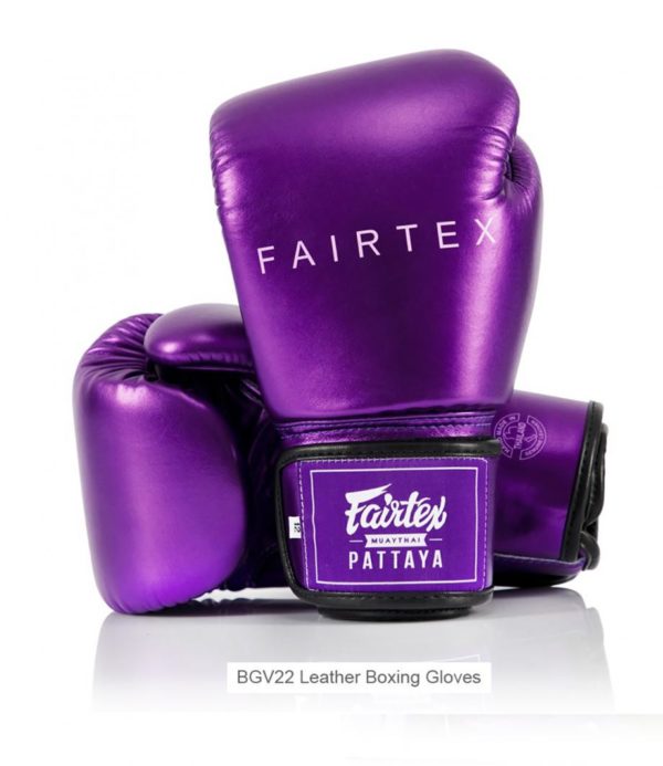 New Fairtex Pattaya Boxing Gloves Metallic gloss color Microfiber - Image 3