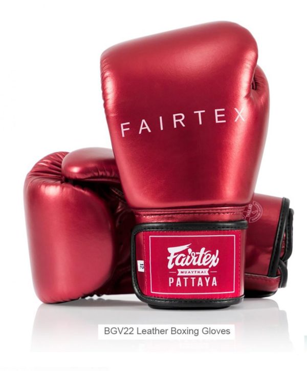 New Fairtex Pattaya Boxing Gloves Metallic gloss color Microfiber - Image 4
