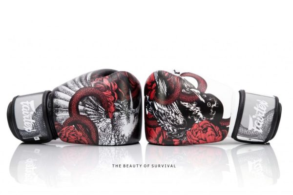 NEW FAIRTEX LIMITED BOXING GLOVES The Beauty of Survival+Nylon Bag - Image 3