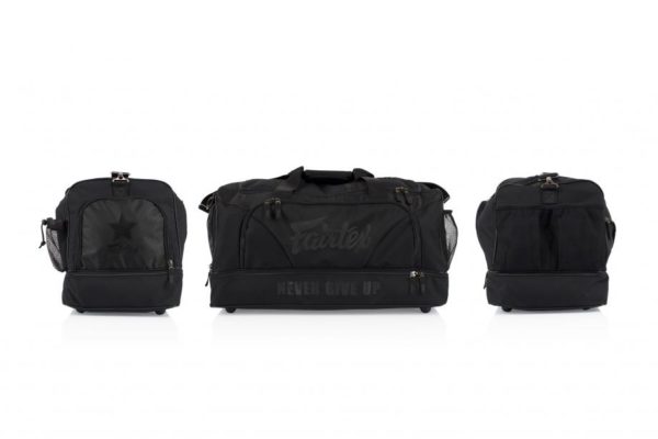 FAIRTEX GYM BAG with premium grade waterproof nylon BAG2 Gym Super Black COLOR - Image 3