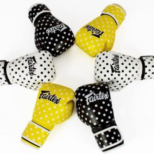 FAIRTEX BRAND NEW MICRO FIBER BOXING GLOVES NEW POLKA DOT DESIGN