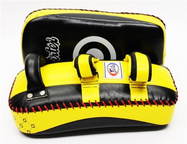 Fairtex Standard Curved Kick Pads KPLC2 cow hide leather - Image 2