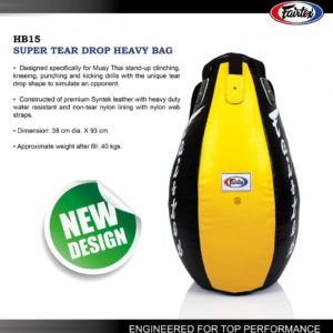 FAIRTEX SUPER TEAR DROP HEAVY BAG HB15 UNFILLED