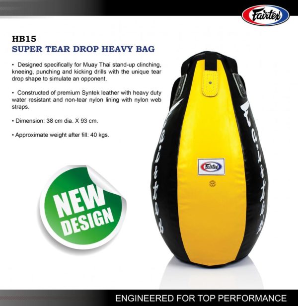 FAIRTEX SUPER TEAR DROP HEAVY BAG HB15 UNFILLED