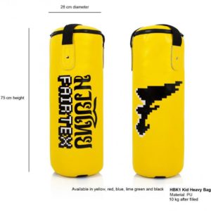 New Fairtex HBK1 Kids Heavy Bag Yellow Color UNFILLED