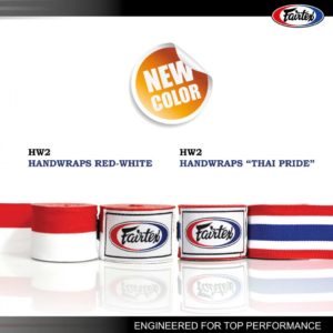 FAIRTEX HANDWRAPS THAIFLAG & RED/WHITE