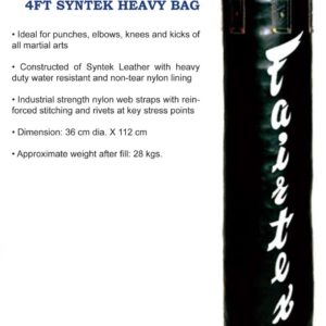 Fairtex Muaythai 4FT SYNTEK HEAVY BAG HB5 UnFilled