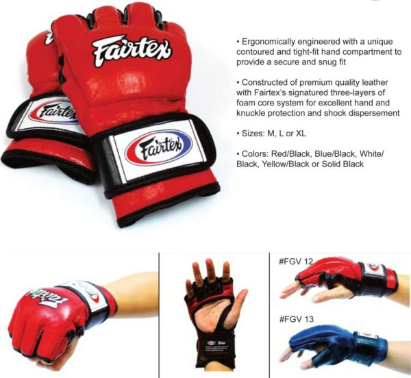 Fairtex MMA Grappling Gloves Open Thumb Loop FGV12 Best Grappling Gloves Award Winning - Image 4