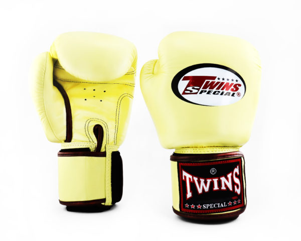 Twins Special Boxing Gloves Classic Genuine Leather BGVL3 Vanilla - Image 2