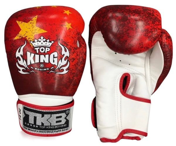 TopKing Boxing Gloves CHINA FLAG in RED COLOR