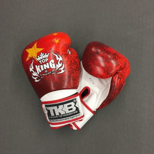 TopKing Boxing Gloves CHINA FLAG in RED COLOR - Image 3