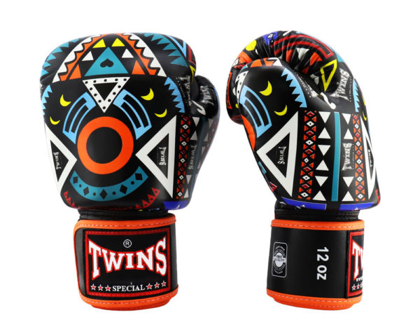 Twins Special Fancy Art Boxing Gloves Aztecs Design