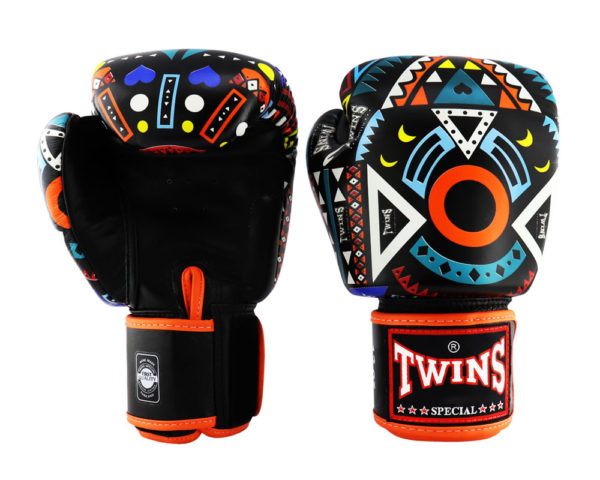 Twins Special Fancy Art Boxing Gloves Aztecs Design - Image 3