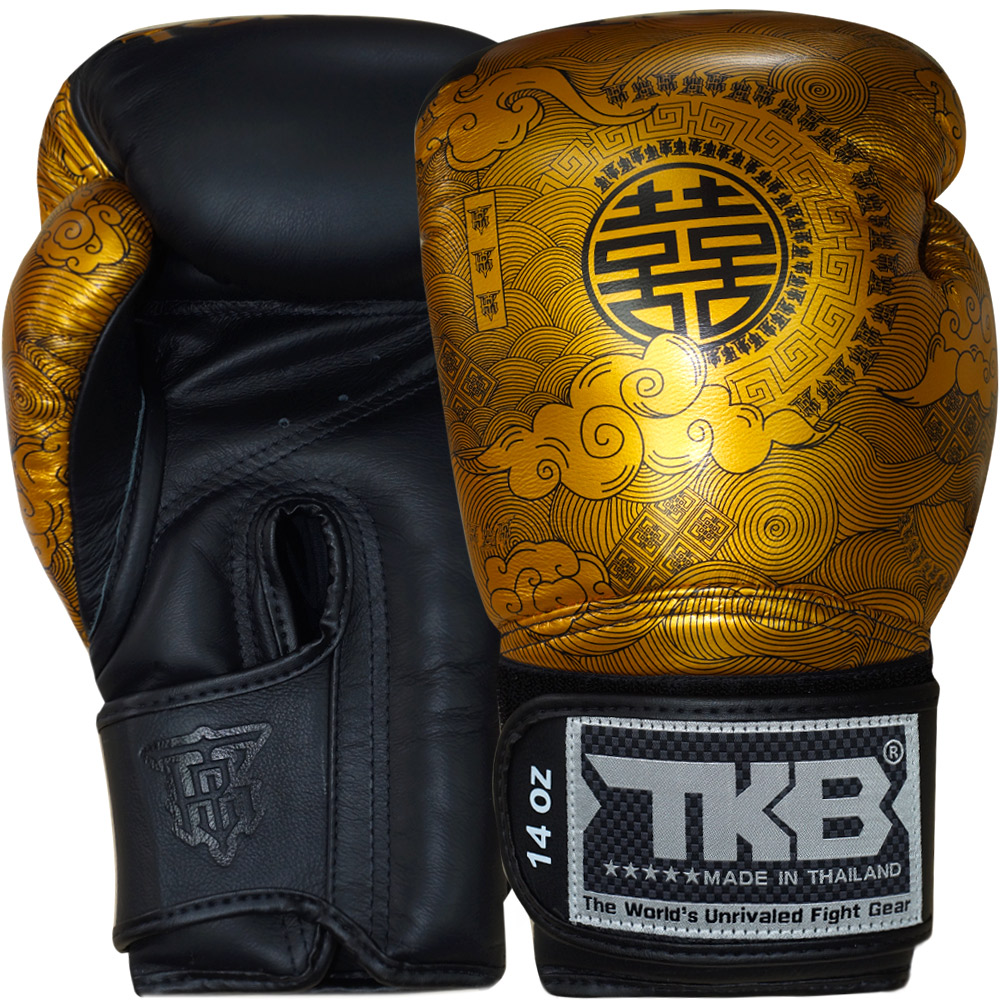 Moden Tænke Undskyld mig Top King Boxing Gloves Chinese Happiness Design Gold Color - Muay Thai  Boxing