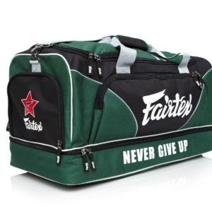 FAIRTEX GYM BAG with premium grade waterproof nylon BAG2 Gym New Color Green/Black