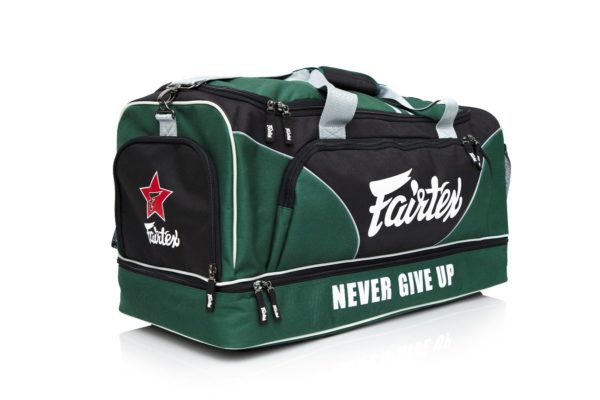 FAIRTEX GYM BAG with premium grade waterproof nylon BAG2 Gym New Color Green/Black