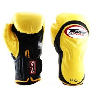 Twins Special Boxing Gloves BGVL6 Genuine Leather Black Gold