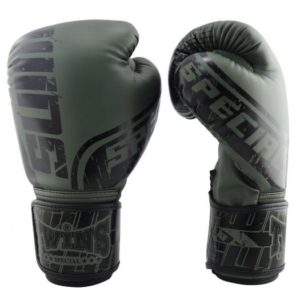 Twins Special Fancy Boxing Gloves Velcro PU Leather Olive