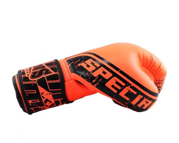 Twins Special Fancy Boxing Gloves Velcro PU Leather Orange - Image 4
