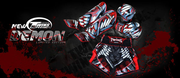 Twins Special DEMON SET LIMITED EDITION Gloves Shinguard Shorts