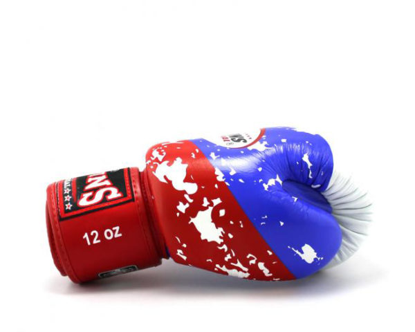 Twins Special Fancy Boxing Gloves Velcro Genuine Leather Russia Flag - Image 4