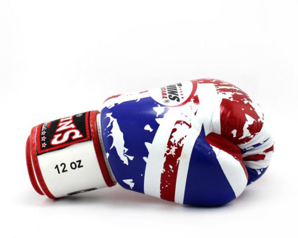 Twins Special Fancy Boxing Gloves Velcro Genuine Leather UK Flag - Image 4