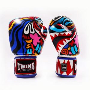 Twins Special Fancy Boxing Gloves Velcro Genuine Leather Abstract
