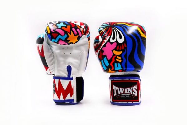 Twins Special Fancy Boxing Gloves Velcro Genuine Leather Abstract - Image 3
