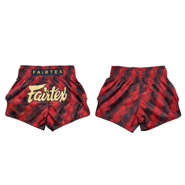 Fairtex Muay Thai Shorts - Red Black - Image 6