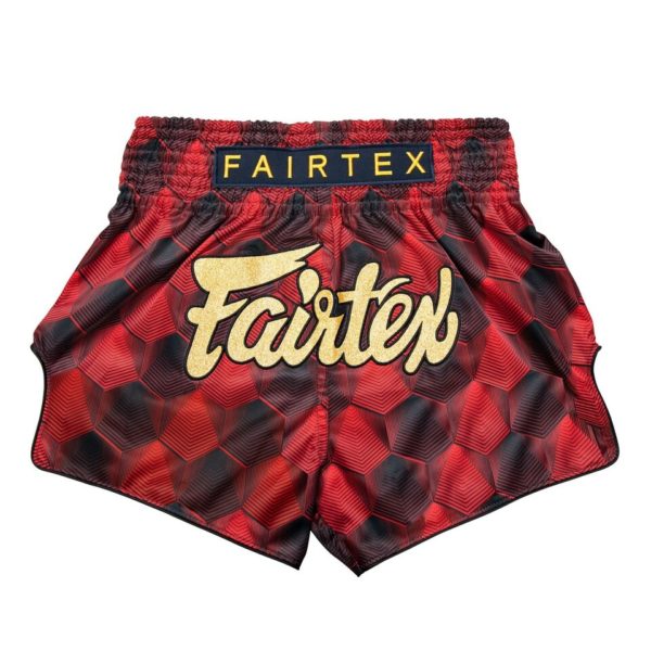 Fairtex Muay Thai Shorts - Red Black - Image 5