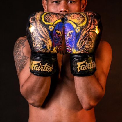 NEW FAIRTEX YAMANTAKA Limited Boxing Gloves The belief of ferocious god