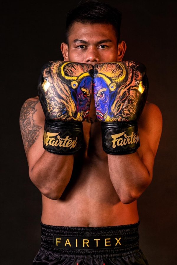 NEW FAIRTEX YAMANTAKA Limited Boxing Gloves The belief of ferocious god with Sack Bag (No Box)