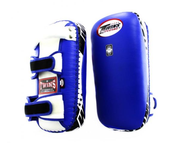 Twins Kick Pads VELCRO Leather KPL2 Medium Blue/White - Image 3