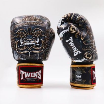 Twins Special Fancy Boxing Gloves Velcro Genuine Leather YAKTHAI