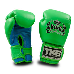 Top King Boxing Gloves Blue Green Neon Color Clearing Stock