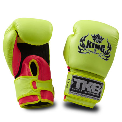 Top King Boxing Gloves Air Pink Yellow Neon Color Clearing Stock