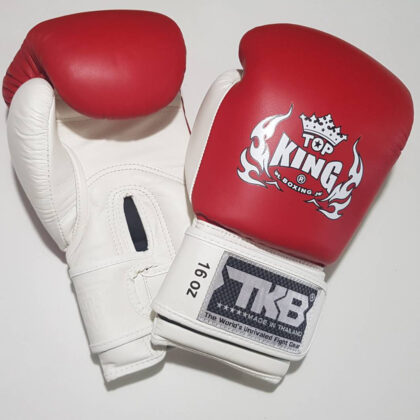 Top King Boxing Gloves Double Lock Genuine Leather Clearing Stock