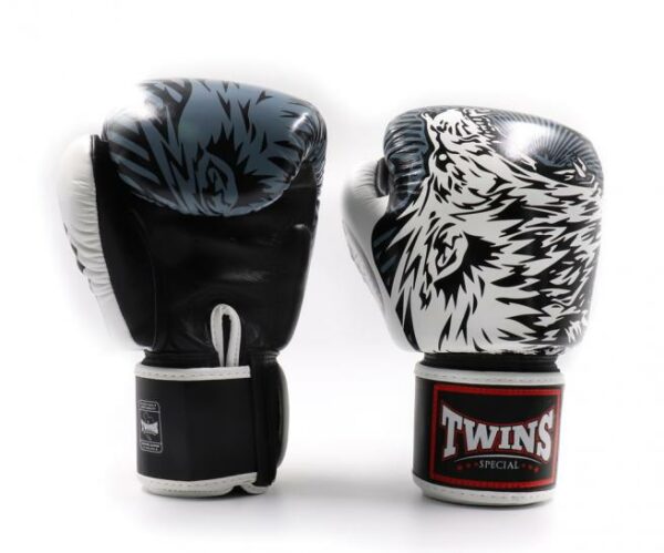 Twins Special Fancy Boxing Gloves Velcro Genuine Leather Wolf - Image 8