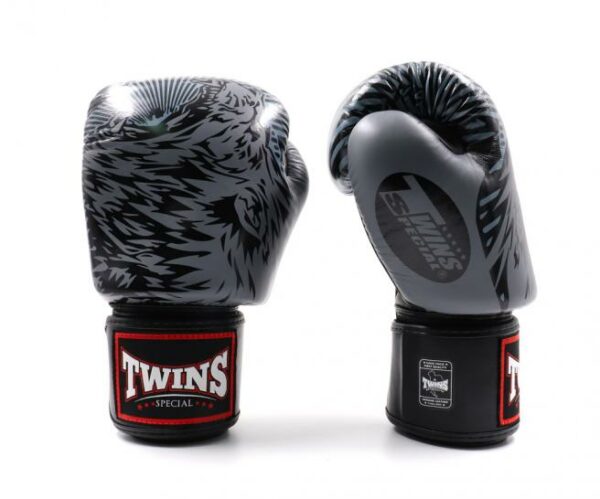 Twins Special Fancy Boxing Gloves Velcro Genuine Leather Wolf - Image 4