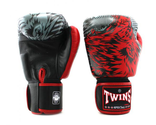 Twins Special Fancy Boxing Gloves Velcro Genuine Leather Wolf - Image 11