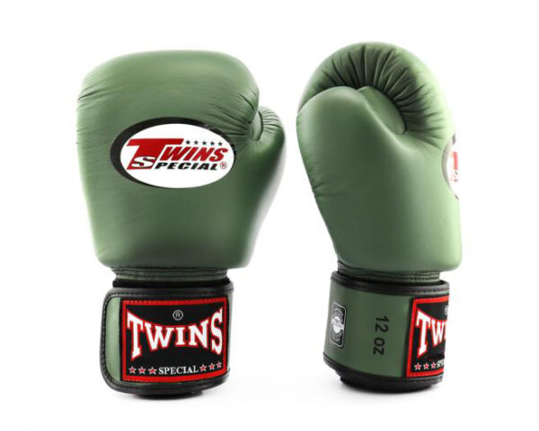 Twins Special Boxing Gloves Classic Genuine Leather BGVL3 Olive