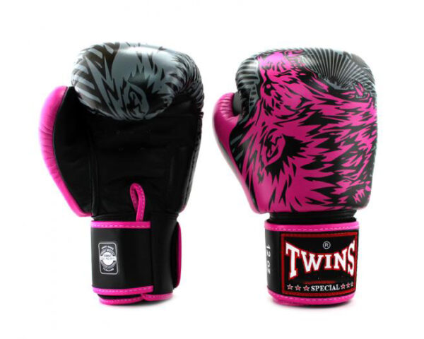 Twins Special Fancy Boxing Gloves Velcro Genuine Leather Wolf - Image 2