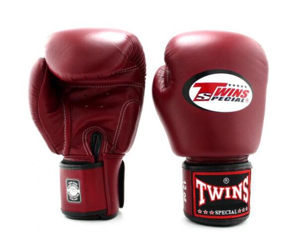 Twins Special Boxing Gloves Classic Genuine Leather BGVL3 Maroon - Image 3