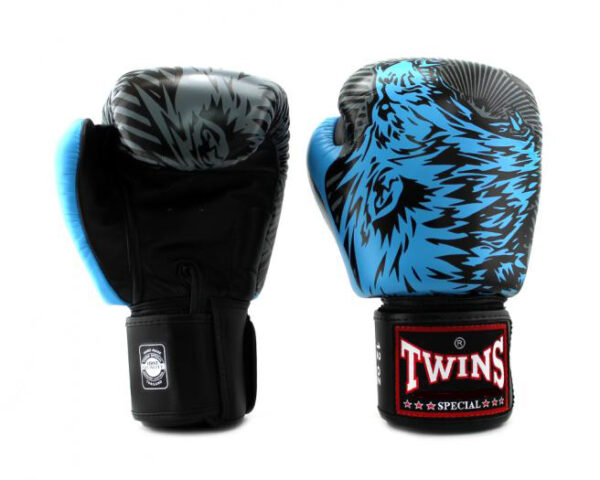 Twins Special Fancy Boxing Gloves Velcro Genuine Leather Wolf - Image 10